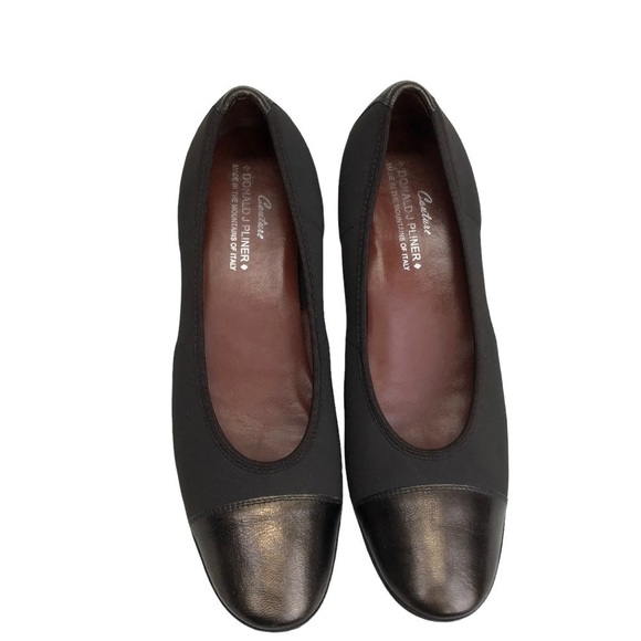 Donald J Pliner Couture Halo Ballet Flats Chocolate Brown Cap Toe Bronze 7.5N - Picture 2 of 7